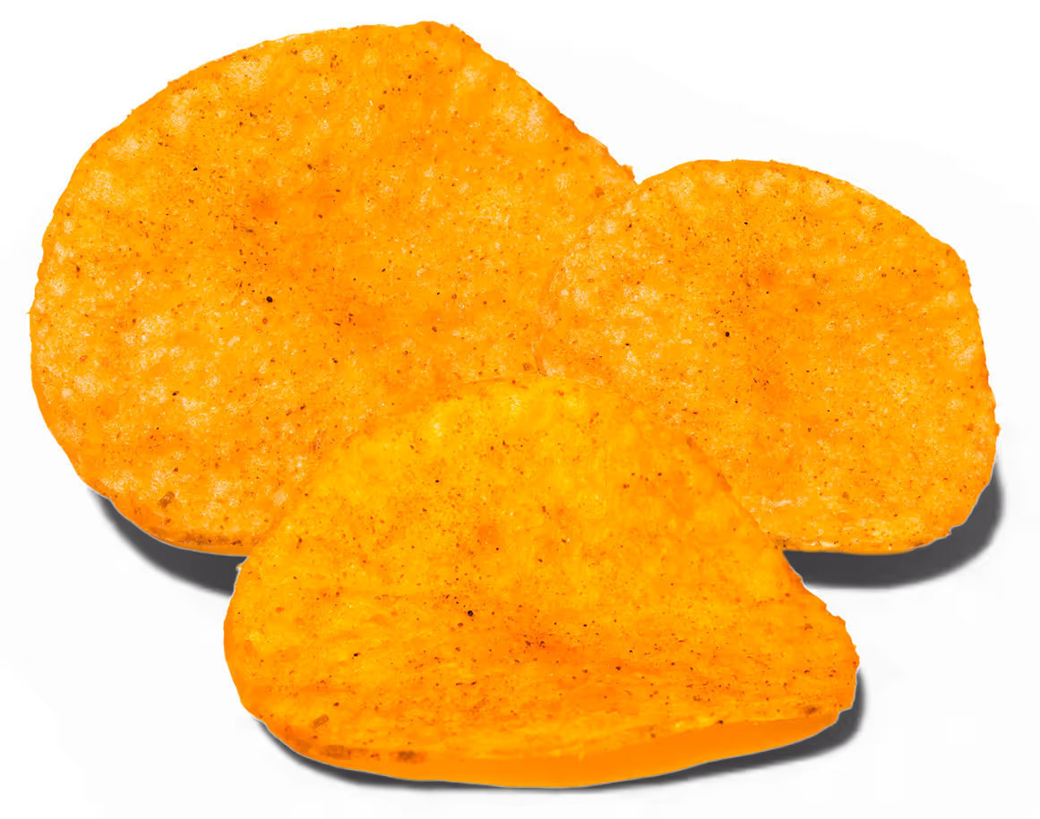 Stack of POTATO SHOP baked potato tenis isolated on a dark background.