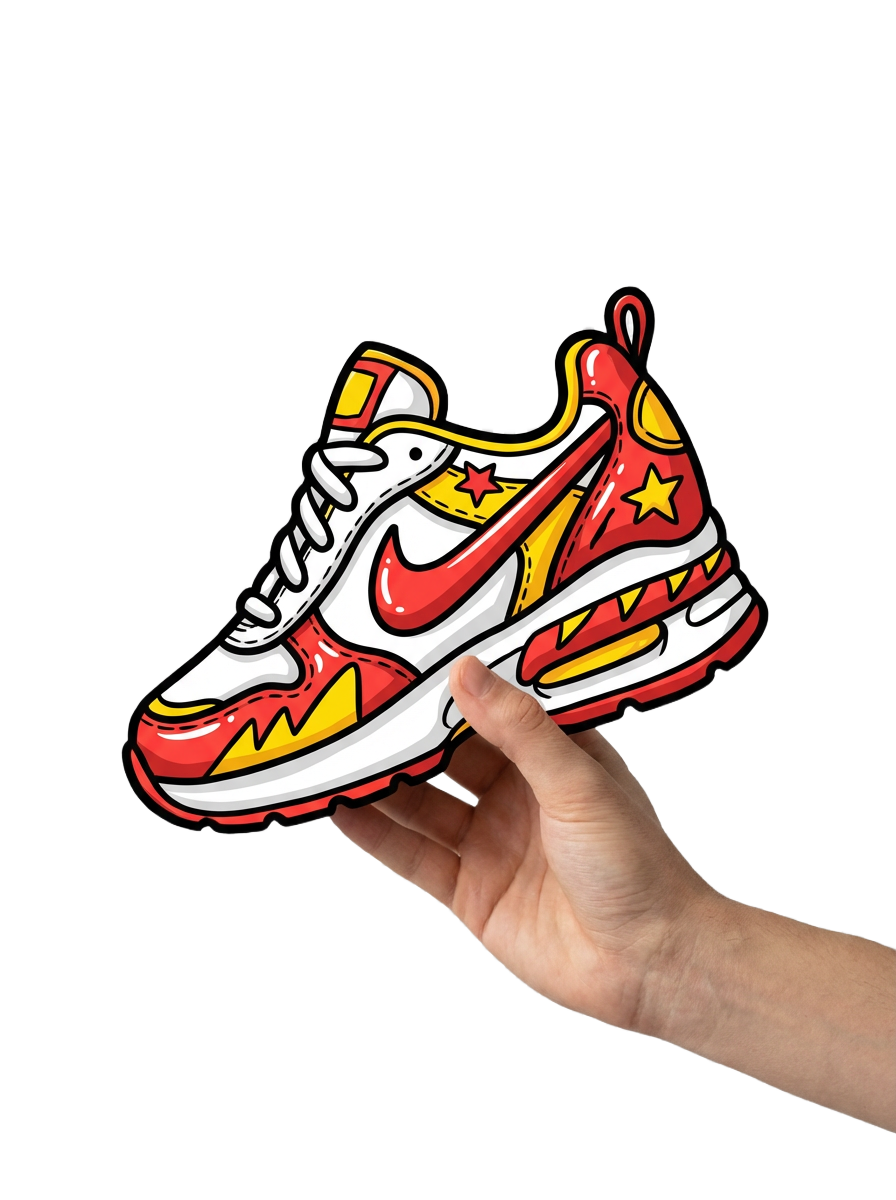Potato Shop hand holding sneaker pack